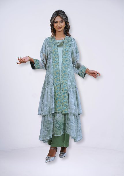 Satin Tunic 3pcs Set