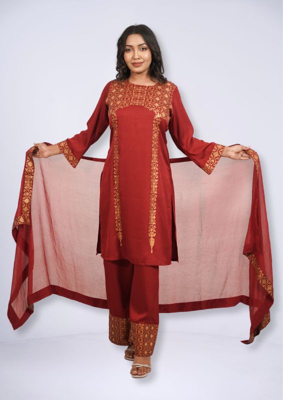 JAQUARD Kameez 3pcs Set