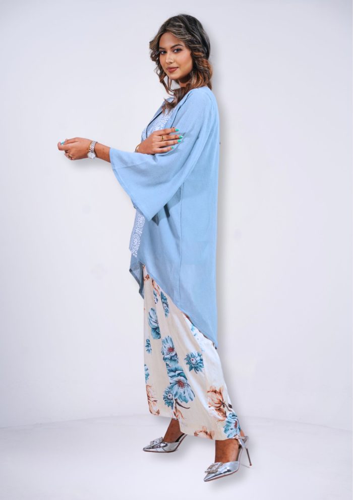 CREP Tops With Embroidered Koti and Pant