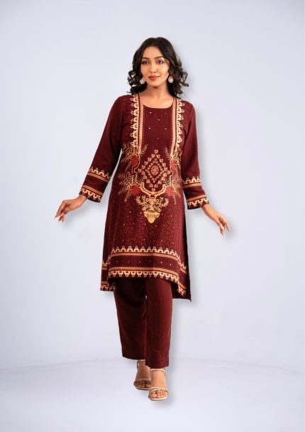 Maganda Cotton Crepe 2Pcs Kameez Set
