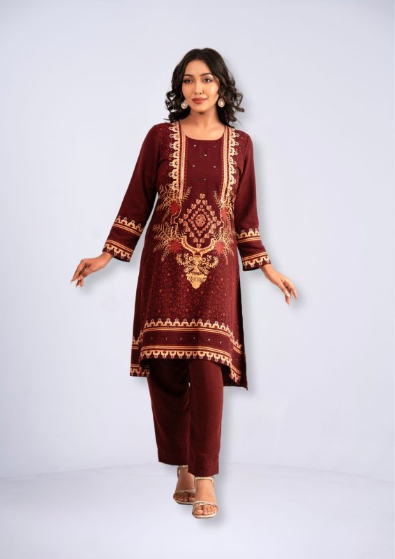 Maganda Cotton Crepe 2Pcs Kameez Set
