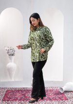 Green printed Fashion tops