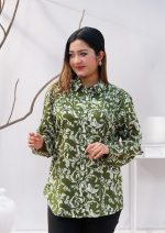Green printed Fashion tops