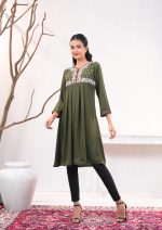 Chalet Green 1 PCS ETHNIC KURTI