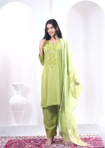 Forest Green 3 Pcs Kameez Set