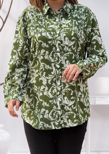 Green printed Fashion tops