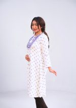 WHITE PRINTED 1 PCS ETHNIC KURTI