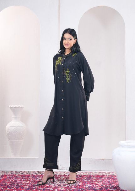 Black 2 PCS ETHNIC SET