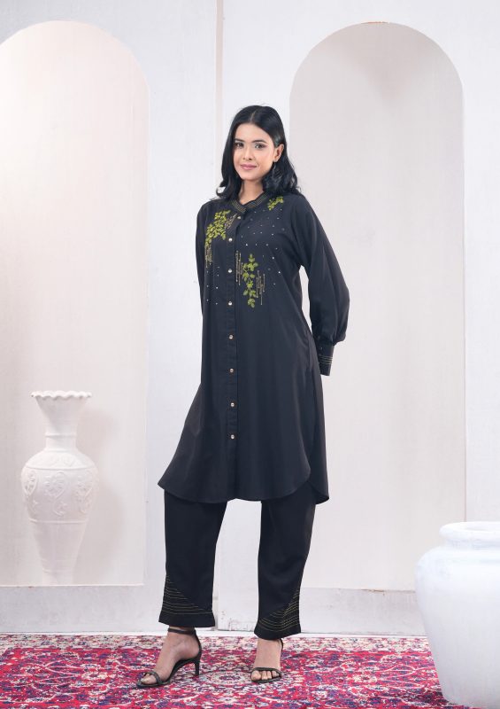 Black 2 PCS ETHNIC SET