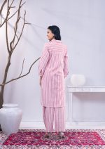 Red Stripe 2 PCS Kameez