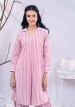 Red Stripe 2 PCS Kameez