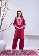 Maroon 2 Pcs Kameez Set