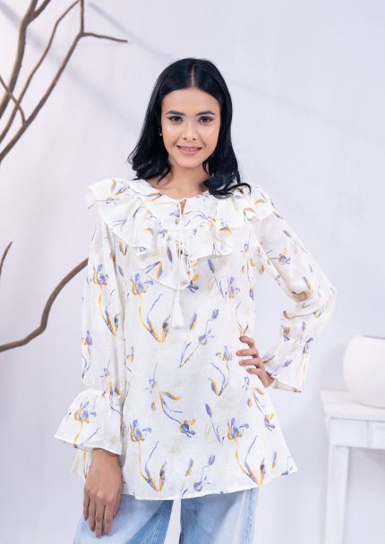 Ecru White Women's Fashion Tops