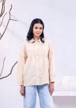 Gold Beige Women's Fashion Tops