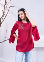 Dark Burgundy Women's Fashion Tops