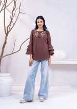 Congo Brown Women's Fashion Tops