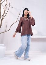 Congo Brown Women's Fashion Tops