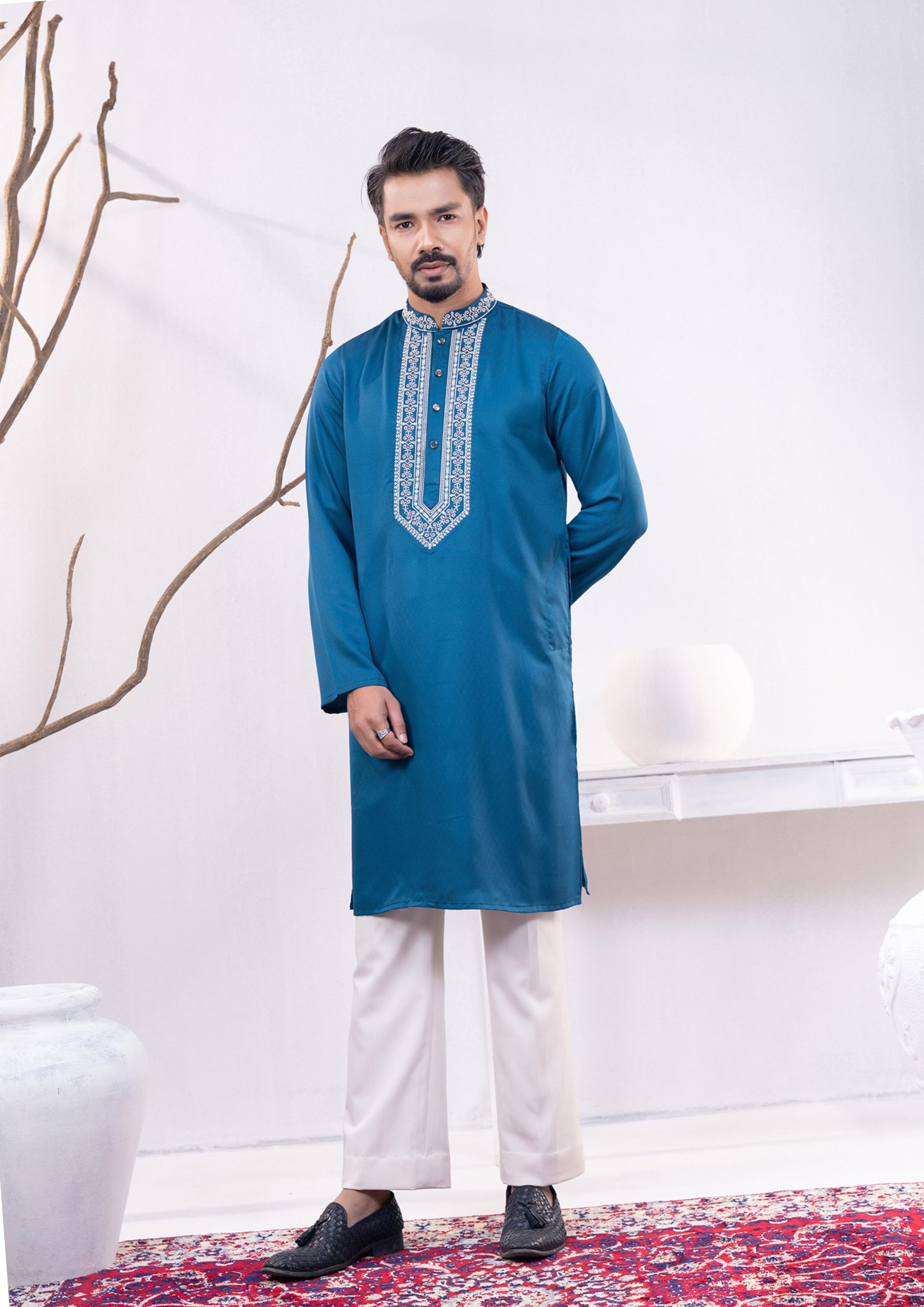 Teal Men's Panjabi Teal Men's Panjabi