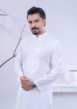 Embroidered White Men's Panjabi