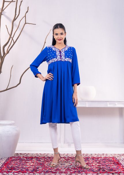 Royal Blue 1 PCS ETHNIC KURTI