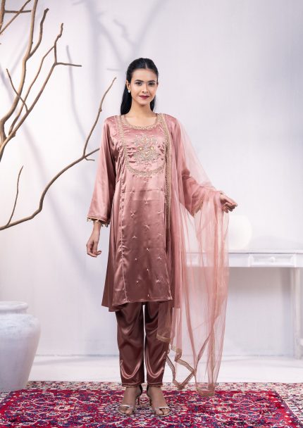 Falcon 3 Pcs Round Hem Kameez Set