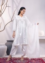 White 3 Pcs Kameez Set