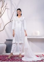 White 3 Pcs Kameez Set