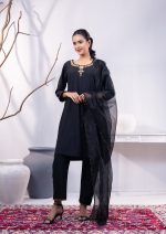 Black 3 PCS Kameez Set