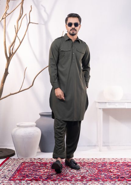 Palm Leaf Men's Kabli Set