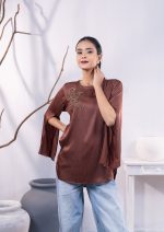 Cocoa Brown Women's Fashion Tops
